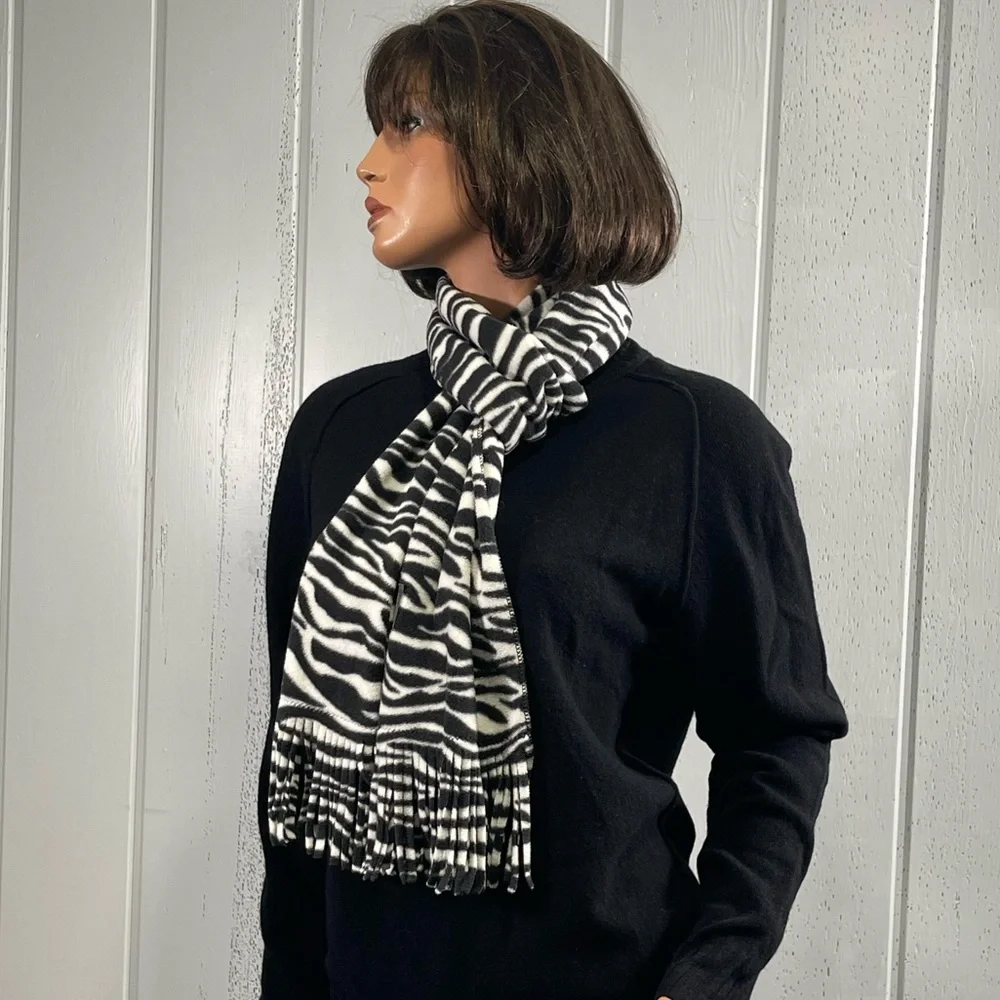 *Style & Co Women's Zebra Printed Scarf with Fringes
